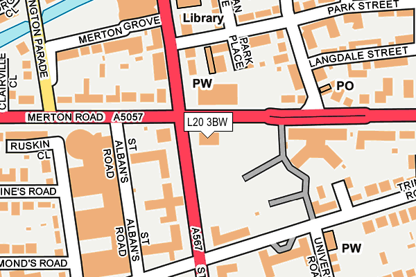 L20 3BW map - OS OpenMap – Local (Ordnance Survey) L20 3BW map - OS OpenMap – Local (Ordnance Survey)