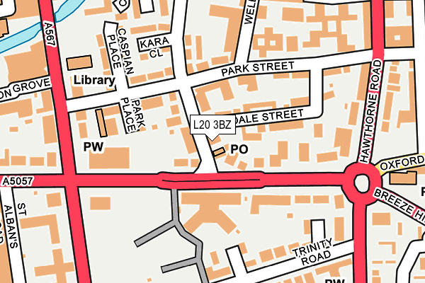 L20 3BZ map - OS OpenMap – Local (Ordnance Survey) L20 3BZ map - OS OpenMap – Local (Ordnance Survey)