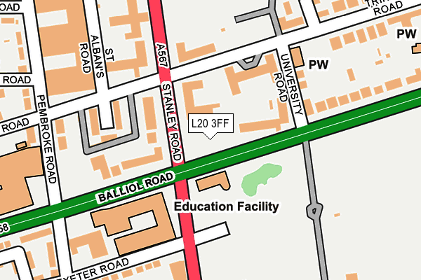 L20 3FF map - OS OpenMap – Local (Ordnance Survey) L20 3FF map - OS OpenMap – Local (Ordnance Survey)
