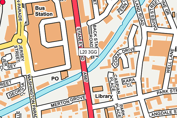 L20 3GG map - OS OpenMap – Local (Ordnance Survey) L20 3GG map - OS OpenMap – Local (Ordnance Survey)