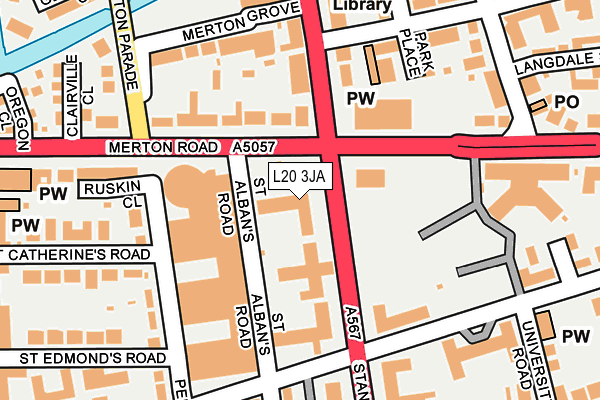 L20 3JA map - OS OpenMap – Local (Ordnance Survey) L20 3JA map - OS OpenMap – Local (Ordnance Survey)