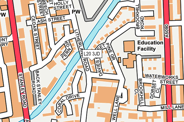 L20 3JD map - OS OpenMap – Local (Ordnance Survey) L20 3JD map - OS OpenMap – Local (Ordnance Survey)