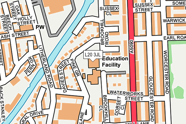 L20 3JL map - OS OpenMap – Local (Ordnance Survey) L20 3JL map - OS OpenMap – Local (Ordnance Survey)