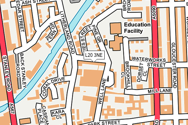 L20 3NE map - OS OpenMap – Local (Ordnance Survey) L20 3NE map - OS OpenMap – Local (Ordnance Survey)