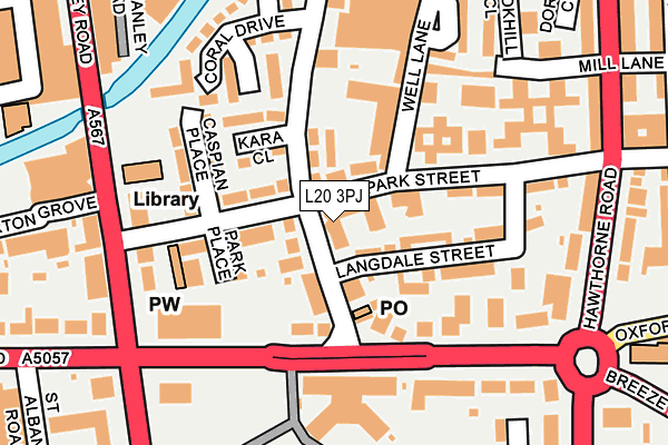 L20 3PJ map - OS OpenMap – Local (Ordnance Survey) L20 3PJ map - OS OpenMap – Local (Ordnance Survey)
