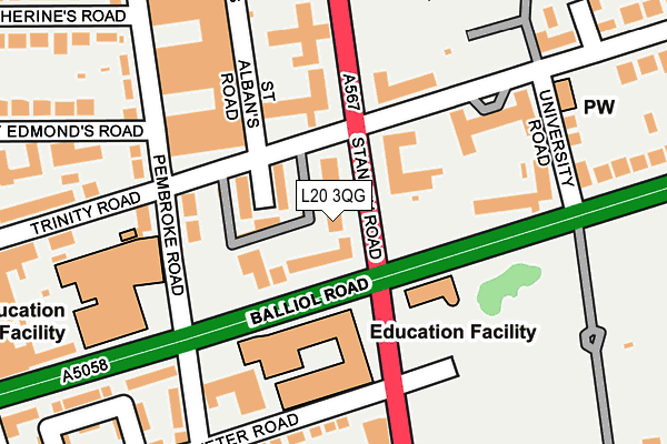 L20 3QG map - OS OpenMap – Local (Ordnance Survey) L20 3QG map - OS OpenMap – Local (Ordnance Survey)