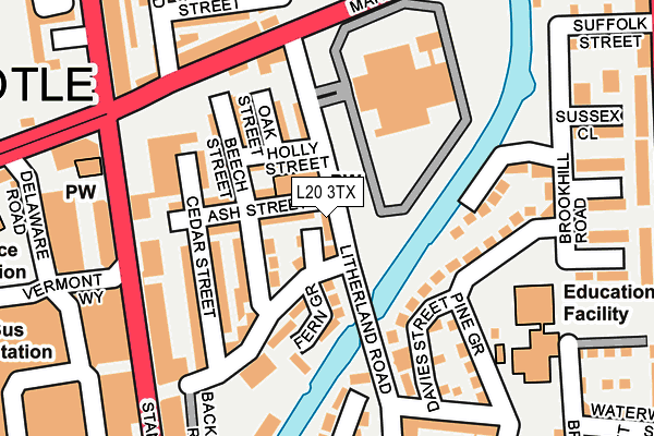 L20 3TX map - OS OpenMap – Local (Ordnance Survey) L20 3TX map - OS OpenMap – Local (Ordnance Survey)