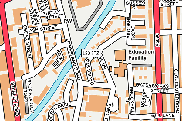 L20 3TZ map - OS OpenMap – Local (Ordnance Survey) L20 3TZ map - OS OpenMap – Local (Ordnance Survey)