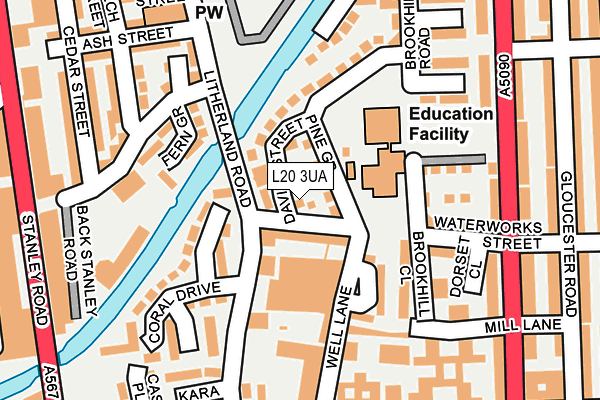 L20 3UA map - OS OpenMap – Local (Ordnance Survey) L20 3UA map - OS OpenMap – Local (Ordnance Survey)