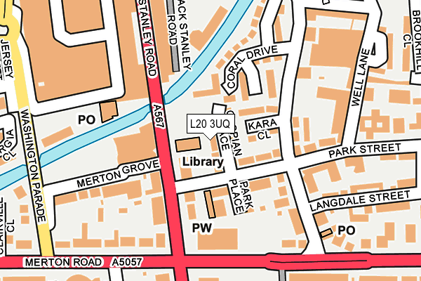 L20 3UQ map - OS OpenMap – Local (Ordnance Survey) L20 3UQ map - OS OpenMap – Local (Ordnance Survey)