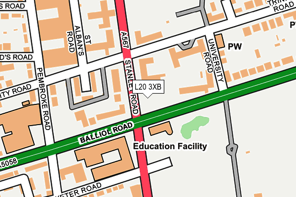 L20 3XB map - OS OpenMap – Local (Ordnance Survey) L20 3XB map - OS OpenMap – Local (Ordnance Survey)