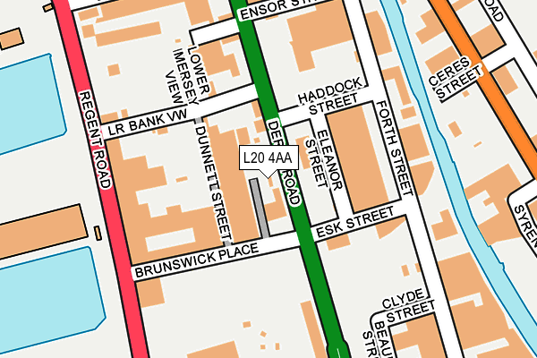L20 4AA map - OS OpenMap – Local (Ordnance Survey) L20 4AA map - OS OpenMap – Local (Ordnance Survey)