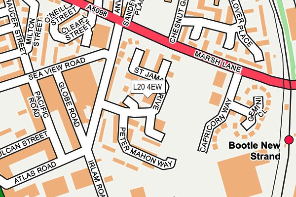 L20 4EW map - OS OpenMap – Local (Ordnance Survey) L20 4EW map - OS OpenMap – Local (Ordnance Survey)