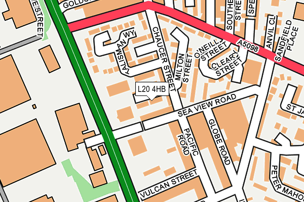 L20 4HB map - OS OpenMap – Local (Ordnance Survey) L20 4HB map - OS OpenMap – Local (Ordnance Survey)