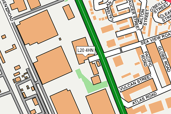 L20 4HN map - OS OpenMap – Local (Ordnance Survey) L20 4HN map - OS OpenMap – Local (Ordnance Survey)