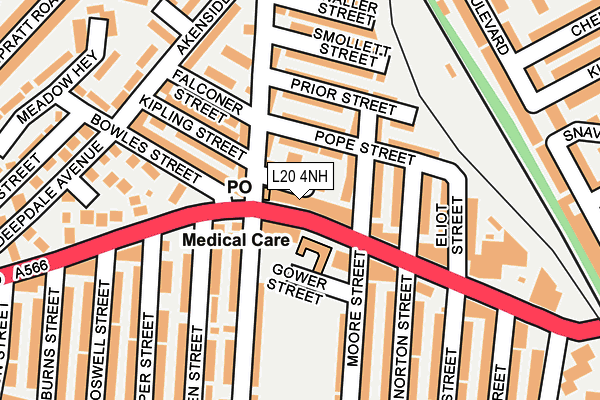 L20 4NH map - OS OpenMap – Local (Ordnance Survey) L20 4NH map - OS OpenMap – Local (Ordnance Survey)