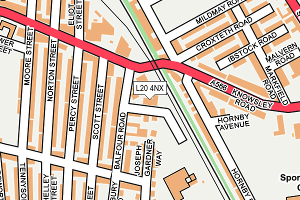 L20 4NX map - OS OpenMap – Local (Ordnance Survey) L20 4NX map - OS OpenMap – Local (Ordnance Survey)