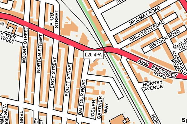L20 4PA map - OS OpenMap – Local (Ordnance Survey) L20 4PA map - OS OpenMap – Local (Ordnance Survey)