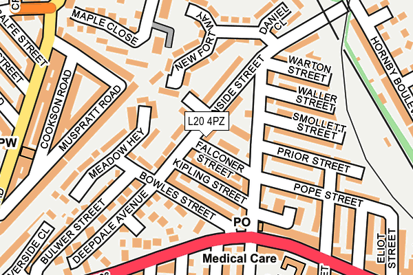 L20 4PZ map - OS OpenMap – Local (Ordnance Survey) L20 4PZ map - OS OpenMap – Local (Ordnance Survey)