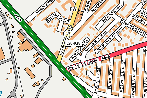 L20 4QG map - OS OpenMap – Local (Ordnance Survey) L20 4QG map - OS OpenMap – Local (Ordnance Survey)