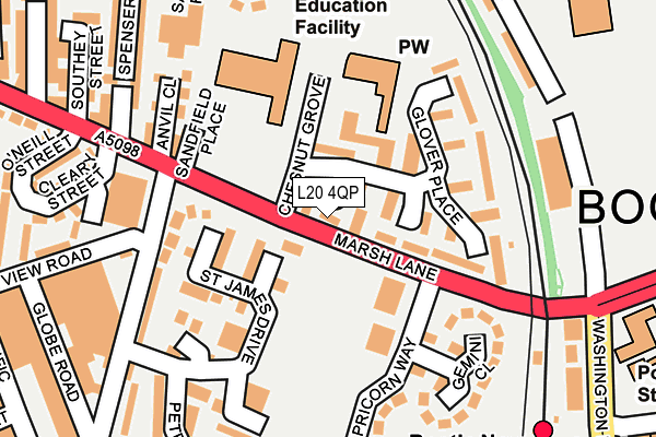 L20 4QP map - OS OpenMap – Local (Ordnance Survey) L20 4QP map - OS OpenMap – Local (Ordnance Survey)