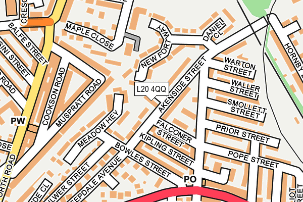 L20 4QQ map - OS OpenMap – Local (Ordnance Survey) L20 4QQ map - OS OpenMap – Local (Ordnance Survey)