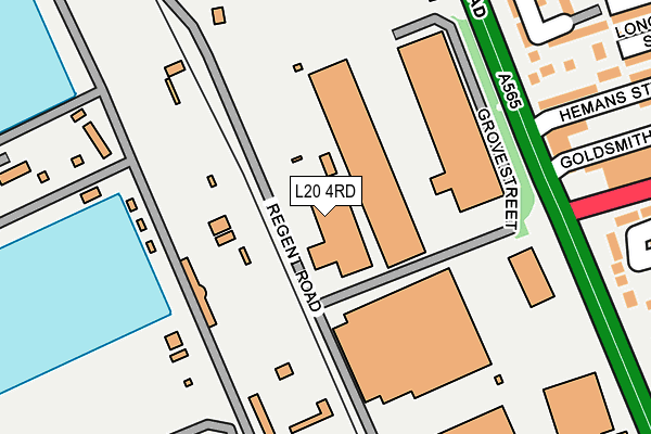 L20 4RD map - OS OpenMap – Local (Ordnance Survey) L20 4RD map - OS OpenMap – Local (Ordnance Survey)