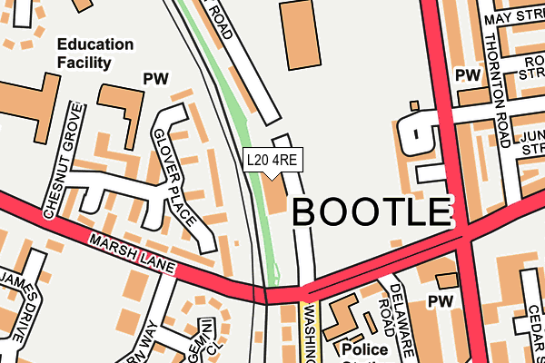 L20 4RE map - OS OpenMap – Local (Ordnance Survey) L20 4RE map - OS OpenMap – Local (Ordnance Survey)