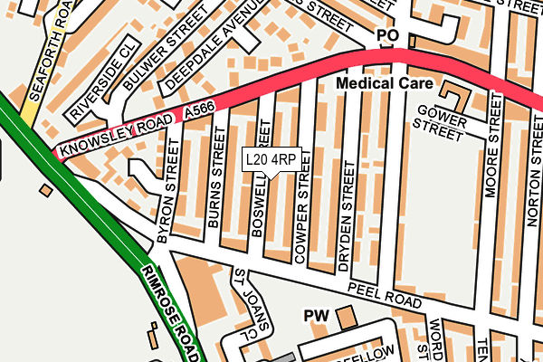 L20 4RP map - OS OpenMap – Local (Ordnance Survey) L20 4RP map - OS OpenMap – Local (Ordnance Survey)