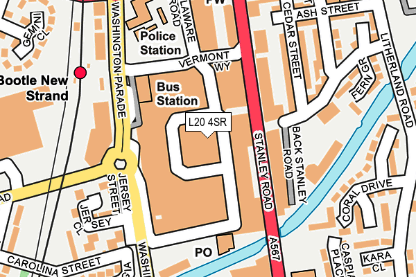L20 4SR map - OS OpenMap – Local (Ordnance Survey) L20 4SR map - OS OpenMap – Local (Ordnance Survey)