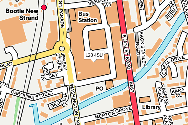 L20 4SU map - OS OpenMap – Local (Ordnance Survey) L20 4SU map - OS OpenMap – Local (Ordnance Survey)