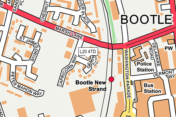 L20 4TD map - OS OpenMap – Local (Ordnance Survey) L20 4TD map - OS OpenMap – Local (Ordnance Survey)