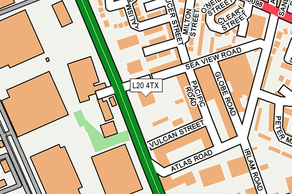 L20 4TX map - OS OpenMap – Local (Ordnance Survey) L20 4TX map - OS OpenMap – Local (Ordnance Survey)