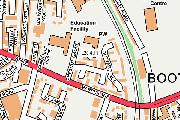 L20 4UN map - OS OpenMap – Local (Ordnance Survey) L20 4UN map - OS OpenMap – Local (Ordnance Survey)