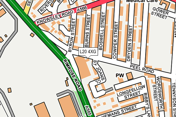 L20 4XG map - OS OpenMap – Local (Ordnance Survey) L20 4XG map - OS OpenMap – Local (Ordnance Survey)