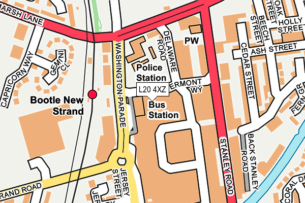 L20 4XZ map - OS OpenMap – Local (Ordnance Survey) L20 4XZ map - OS OpenMap – Local (Ordnance Survey)