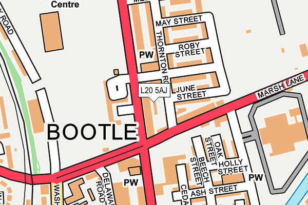 L20 5AJ map - OS OpenMap – Local (Ordnance Survey) L20 5AJ map - OS OpenMap – Local (Ordnance Survey)