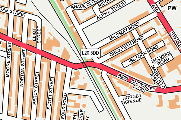 L20 5DD map - OS OpenMap – Local (Ordnance Survey) L20 5DD map - OS OpenMap – Local (Ordnance Survey)