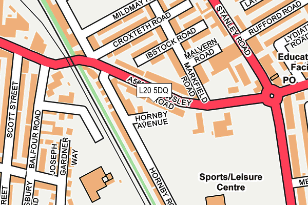 L20 5DQ map - OS OpenMap – Local (Ordnance Survey) L20 5DQ map - OS OpenMap – Local (Ordnance Survey)