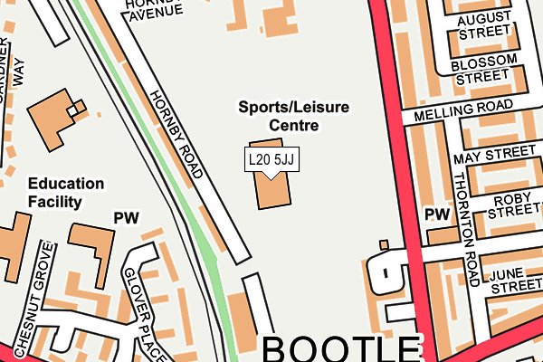 L20 5JJ map - OS OpenMap – Local (Ordnance Survey) L20 5JJ map - OS OpenMap – Local (Ordnance Survey)