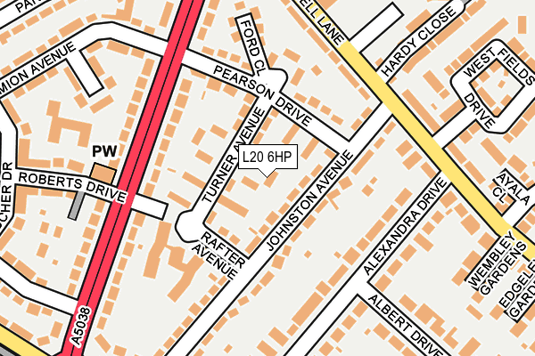 L20 6HP map - OS OpenMap – Local (Ordnance Survey) L20 6HP map - OS OpenMap – Local (Ordnance Survey)
