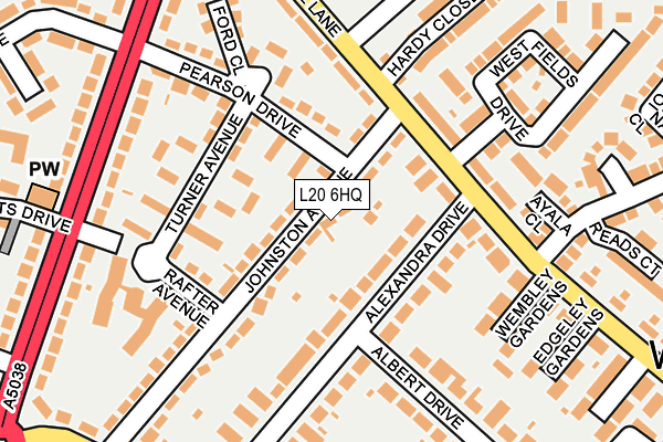 L20 6HQ map - OS OpenMap – Local (Ordnance Survey) L20 6HQ map - OS OpenMap – Local (Ordnance Survey)