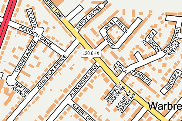 L20 6HX map - OS OpenMap – Local (Ordnance Survey) L20 6HX map - OS OpenMap – Local (Ordnance Survey)