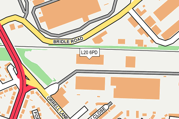 L20 6PD map - OS OpenMap – Local (Ordnance Survey) L20 6PD map - OS OpenMap – Local (Ordnance Survey)