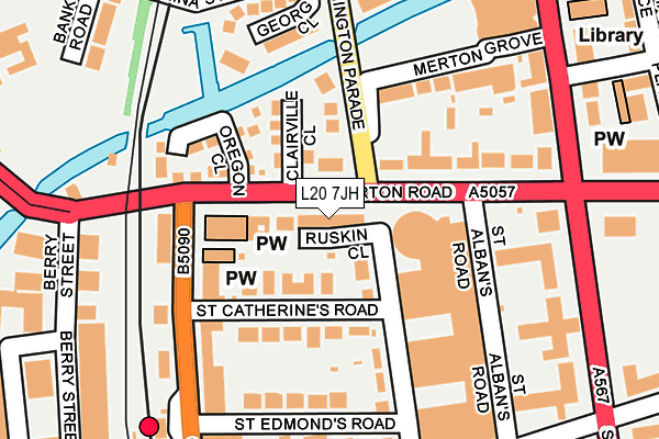 L20 7JH map - OS OpenMap – Local (Ordnance Survey) L20 7JH map - OS OpenMap – Local (Ordnance Survey)