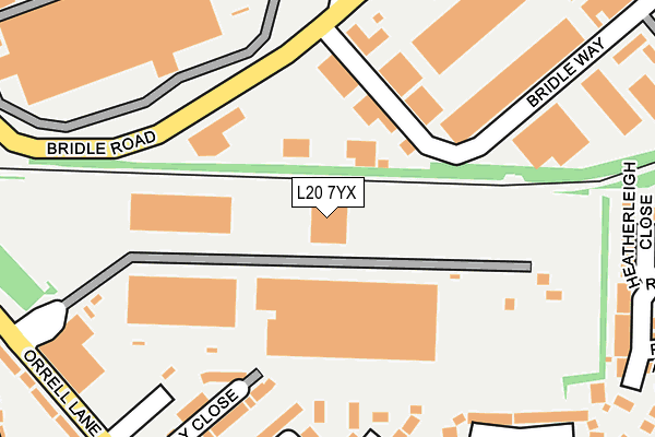L20 7YX map - OS OpenMap – Local (Ordnance Survey) L20 7YX map - OS OpenMap – Local (Ordnance Survey)