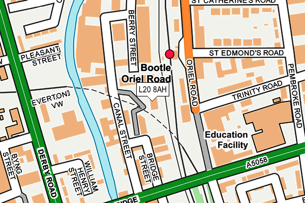 L20 8AH map - OS OpenMap – Local (Ordnance Survey) L20 8AH map - OS OpenMap – Local (Ordnance Survey)