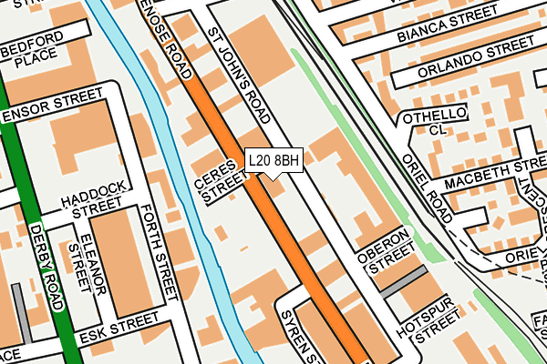 L20 8BH map - OS OpenMap – Local (Ordnance Survey) L20 8BH map - OS OpenMap – Local (Ordnance Survey)