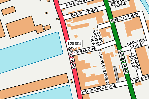 L20 8DJ map - OS OpenMap – Local (Ordnance Survey) L20 8DJ map - OS OpenMap – Local (Ordnance Survey)