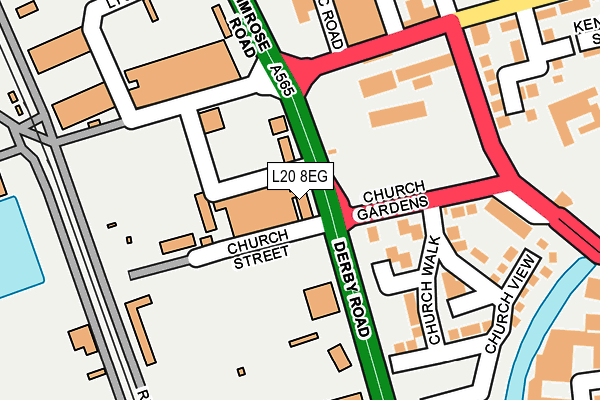 L20 8EG map - OS OpenMap – Local (Ordnance Survey) L20 8EG map - OS OpenMap – Local (Ordnance Survey)